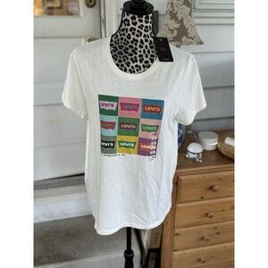 Levi's Women's Perfect Logo Tee T-Shirt Size LARGE XL Crew Neck 100% Cotton New